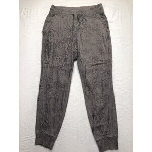LULULEMON Warm Down Jogger Women 8(30x28) Gray Crackle Finish LW5DMXS Drawstring